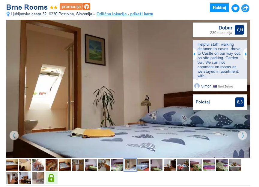 brne rooms postojna